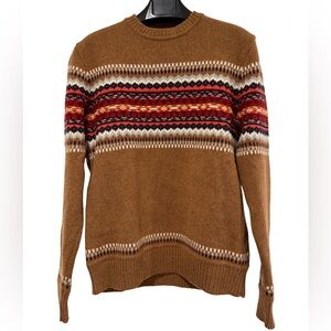 Men's Brown Fair Isle Patterned Sweater